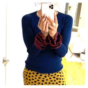 Frilly Bell Sleeve Sweater